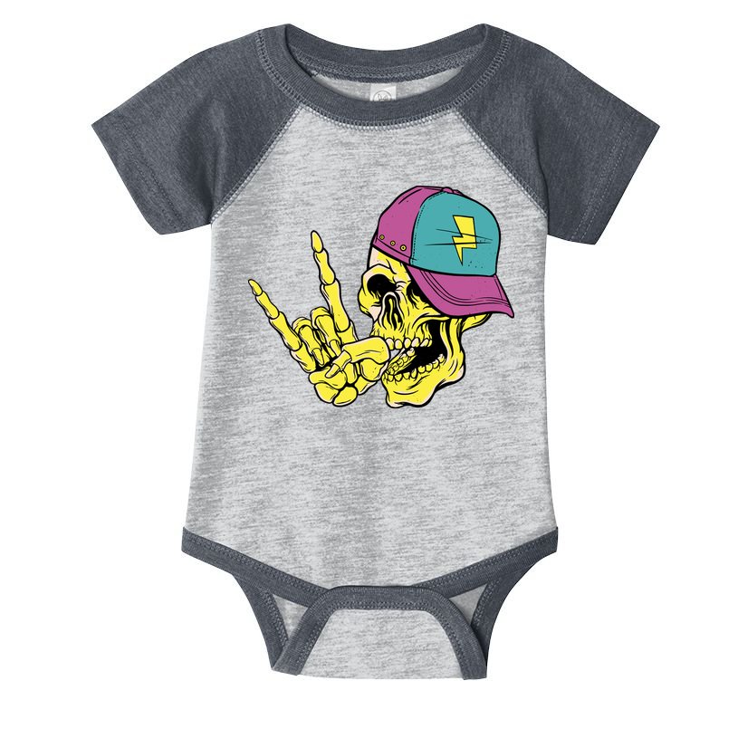 Rock On Cool Skull Infant Baby Jersey Bodysuit