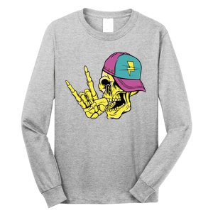 Rock On Cool Skull Long Sleeve Shirt