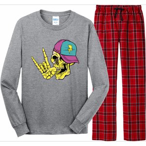 Rock On Cool Skull Long Sleeve Pajama Set