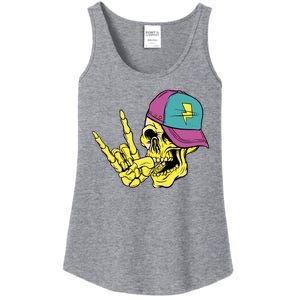 Rock On Cool Skull Ladies Essential Tank