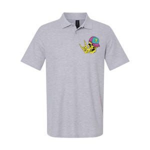 Rock On Cool Skull Softstyle Adult Sport Polo