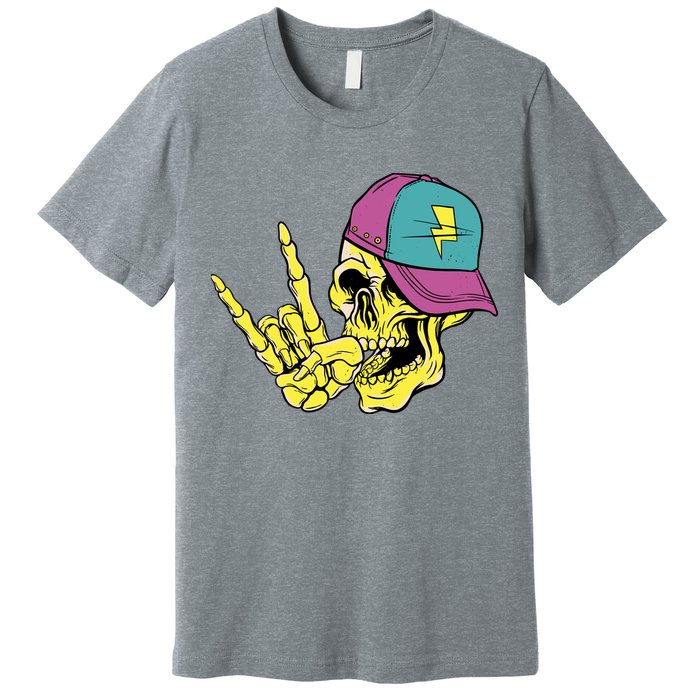 Rock On Cool Skull Premium T-Shirt