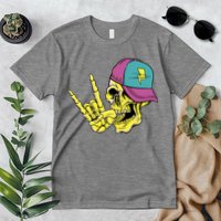 Rock On Cool Skull Premium T-Shirt