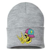 Rock On Cool Skull Sustainable Knit Beanie