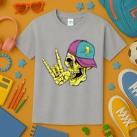 Rock On Cool Skull Kids T-Shirt