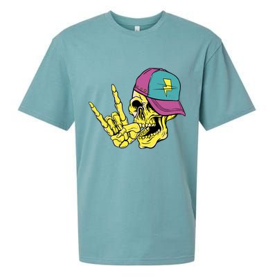 Rock On Cool Skull Sueded Cloud Jersey T-Shirt