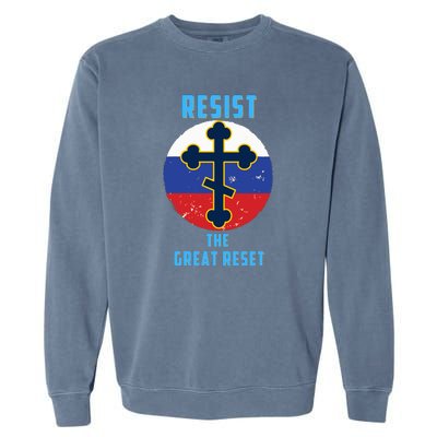 Russian Orthodox Christian Flag Gift Garment-Dyed Sweatshirt