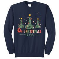 Retro Oh Christmas Tree Funny Nurse Rt Respiratory Therapist Tall Sweatshirt