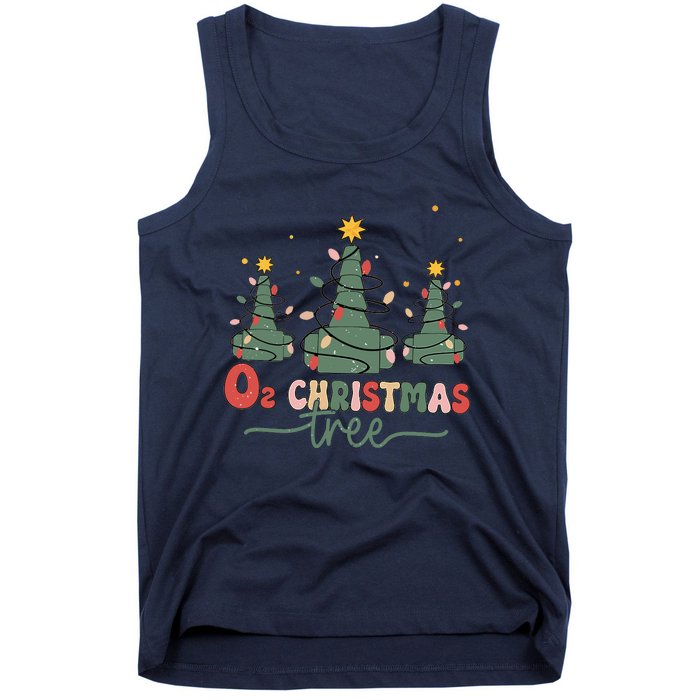 Retro Oh Christmas Tree Funny Nurse Rt Respiratory Therapist Tank Top