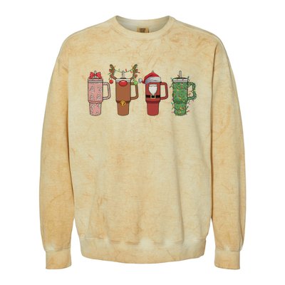 Retro Obsessive Cup Disorder Christmas Ocd Lover Christmas Funny Cup Colorblast Crewneck Sweatshirt