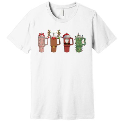 Retro Obsessive Cup Disorder Christmas Ocd Lover Christmas Funny Cup Premium T-Shirt