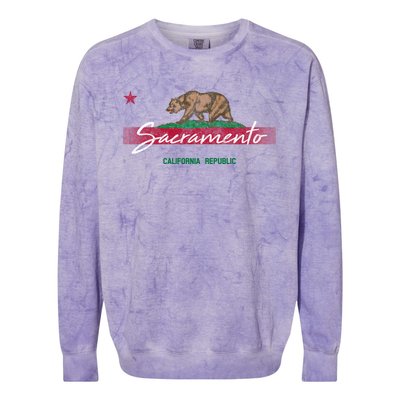 Republic Of California State Flag Sacrato Home Souvenir Funny Gift Colorblast Crewneck Sweatshirt