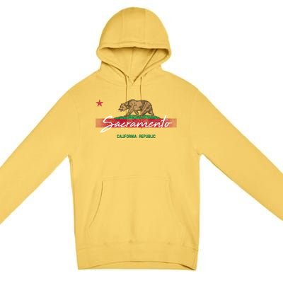 Republic Of California State Flag Sacrato Home Souvenir Funny Gift Premium Pullover Hoodie