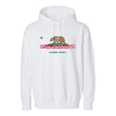 Republic Of California State Flag Sacrato Home Souvenir Funny Gift Garment-Dyed Fleece Hoodie