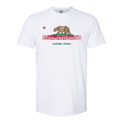 Republic Of California State Flag Sacrato Home Souvenir Funny Gift Softstyle CVC T-Shirt