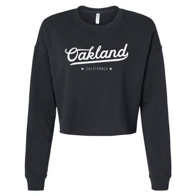 Retro Oakland California Bay Area Novelty Cropped Pullover Crew