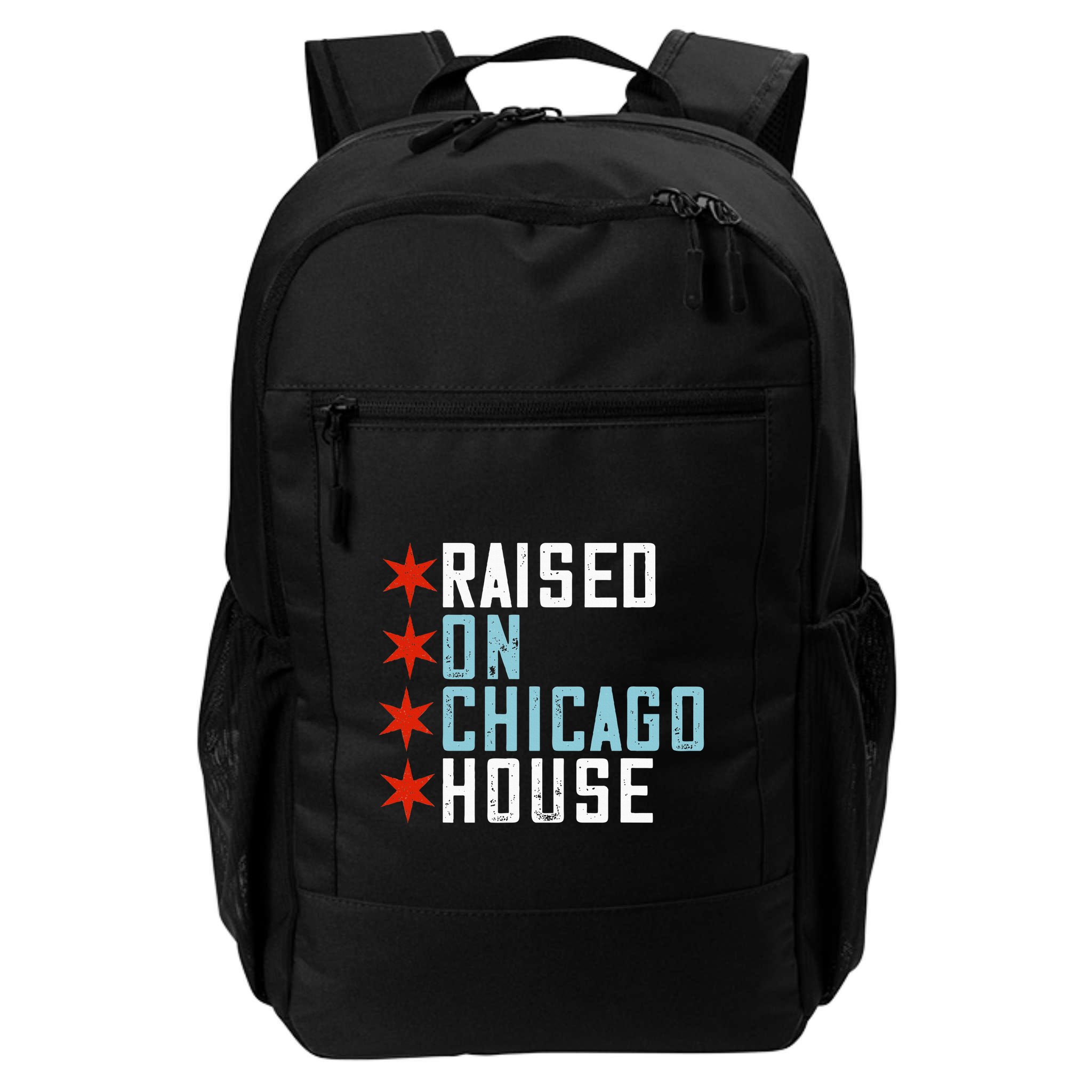 Raised On Chicago House Music Edm Dj Illinois Raver Backpack