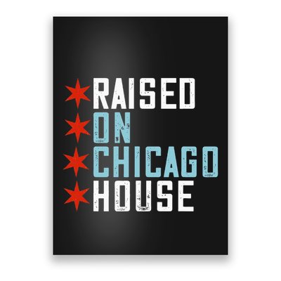 Raised On Chicago House Music Edm Dj Illinois Raver Poster