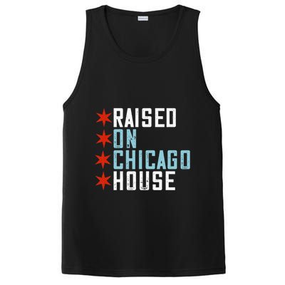 Raised On Chicago House Music Edm Dj Illinois Raver PosiCharge Competitor Tank