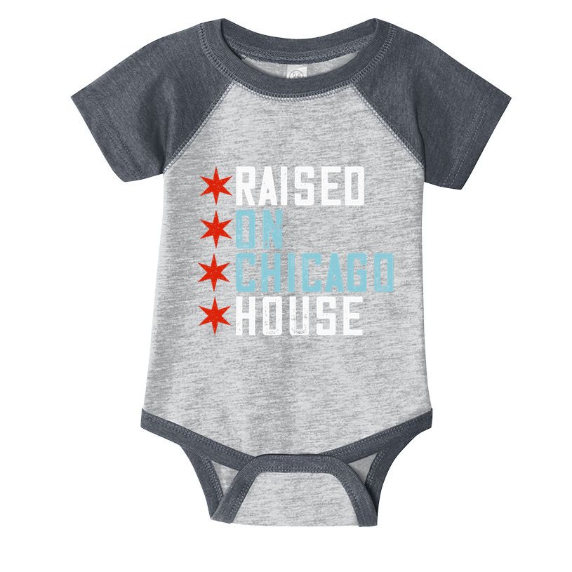 Raised On Chicago House Music Edm Dj Illinois Raver Infant Baby Jersey Bodysuit