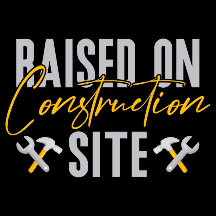 Raised On Construction Site Construction Worker Gift Cooling Performance Crew T-Shirt