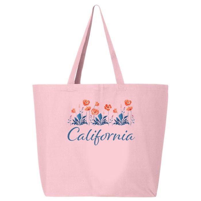 Row Of California Poppies 25L Jumbo Tote