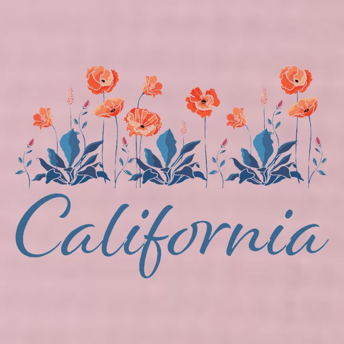 Row Of California Poppies 25L Jumbo Tote