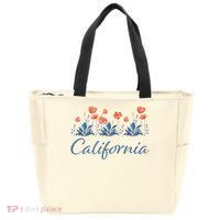 Row Of California Poppies Zip Tote Bag