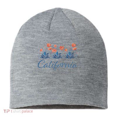 Row Of California Poppies Sustainable Beanie