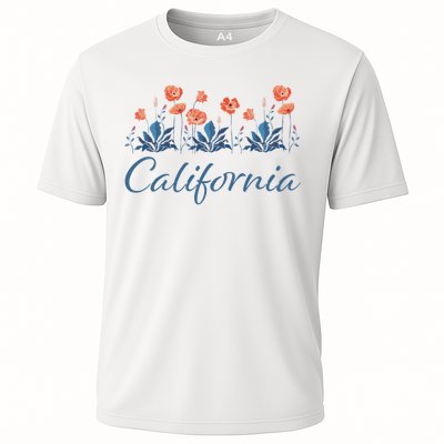Row Of California Poppies Performance Shirt