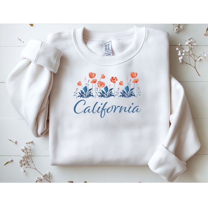 Row Of California Poppies Sweatshirt