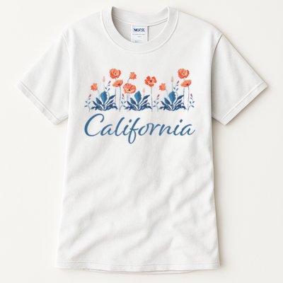 Row Of California Poppies Tall T-Shirt