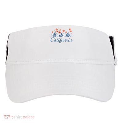Row Of California Poppies Adult Drive Performance Visor