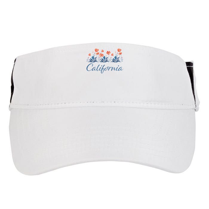 Row Of California Poppies Adult Drive Performance Visor