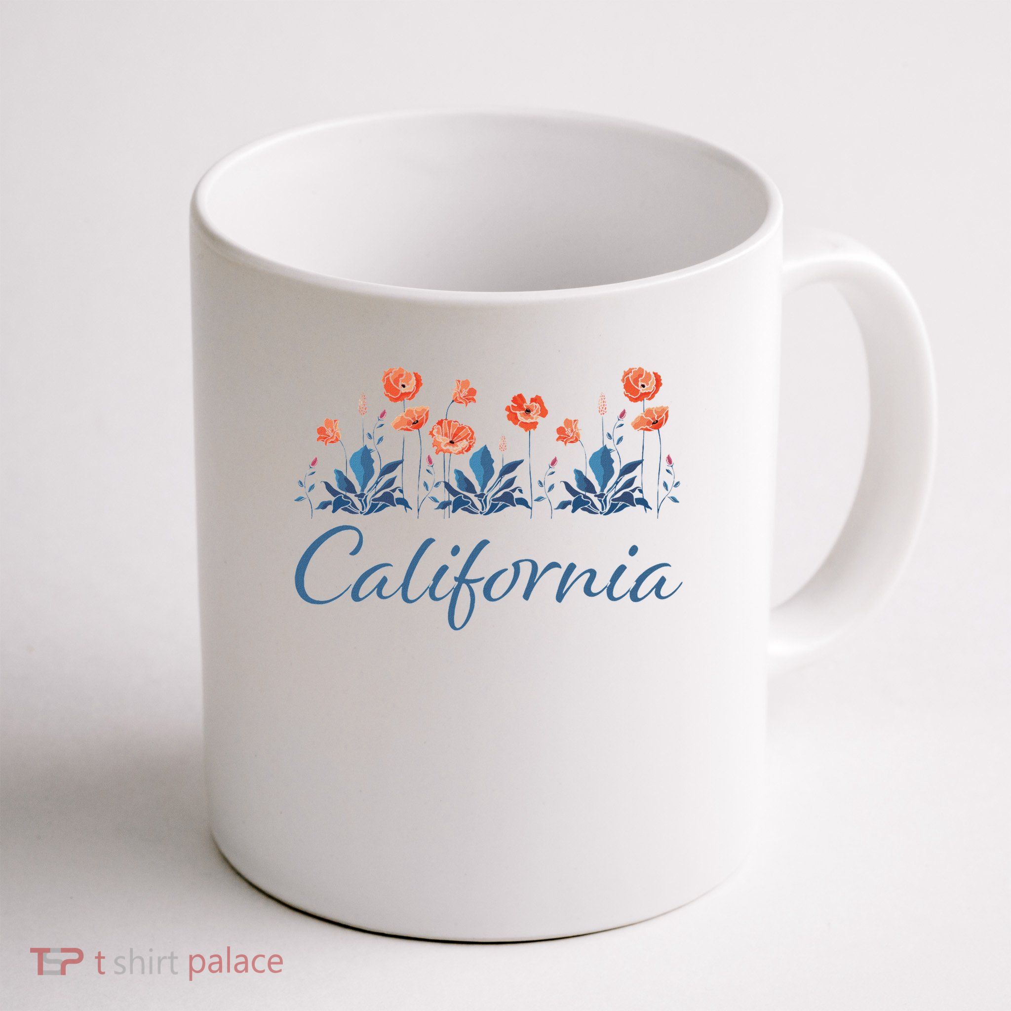 Row Of California Poppies Mug