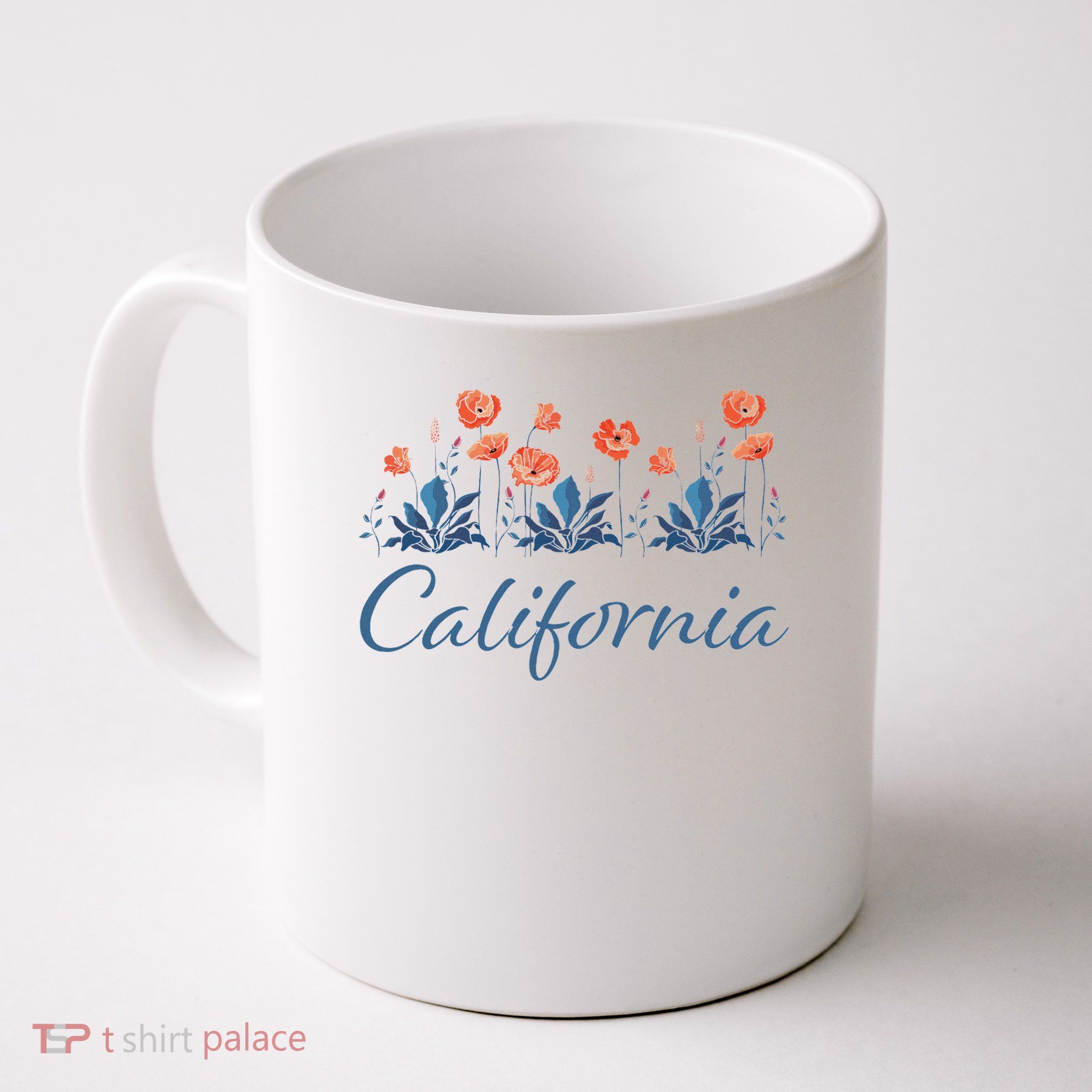 Row Of California Poppies Mug