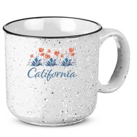 Row Of California Poppies 15oz Campfire Ceramic Mug