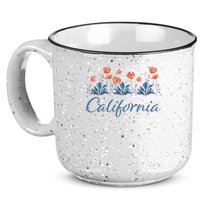 Row Of California Poppies 15oz Campfire Ceramic Mug