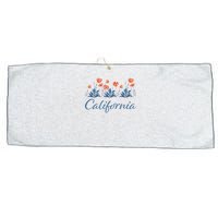 Row Of California Poppies Large Microfiber Waffle Golf Towel