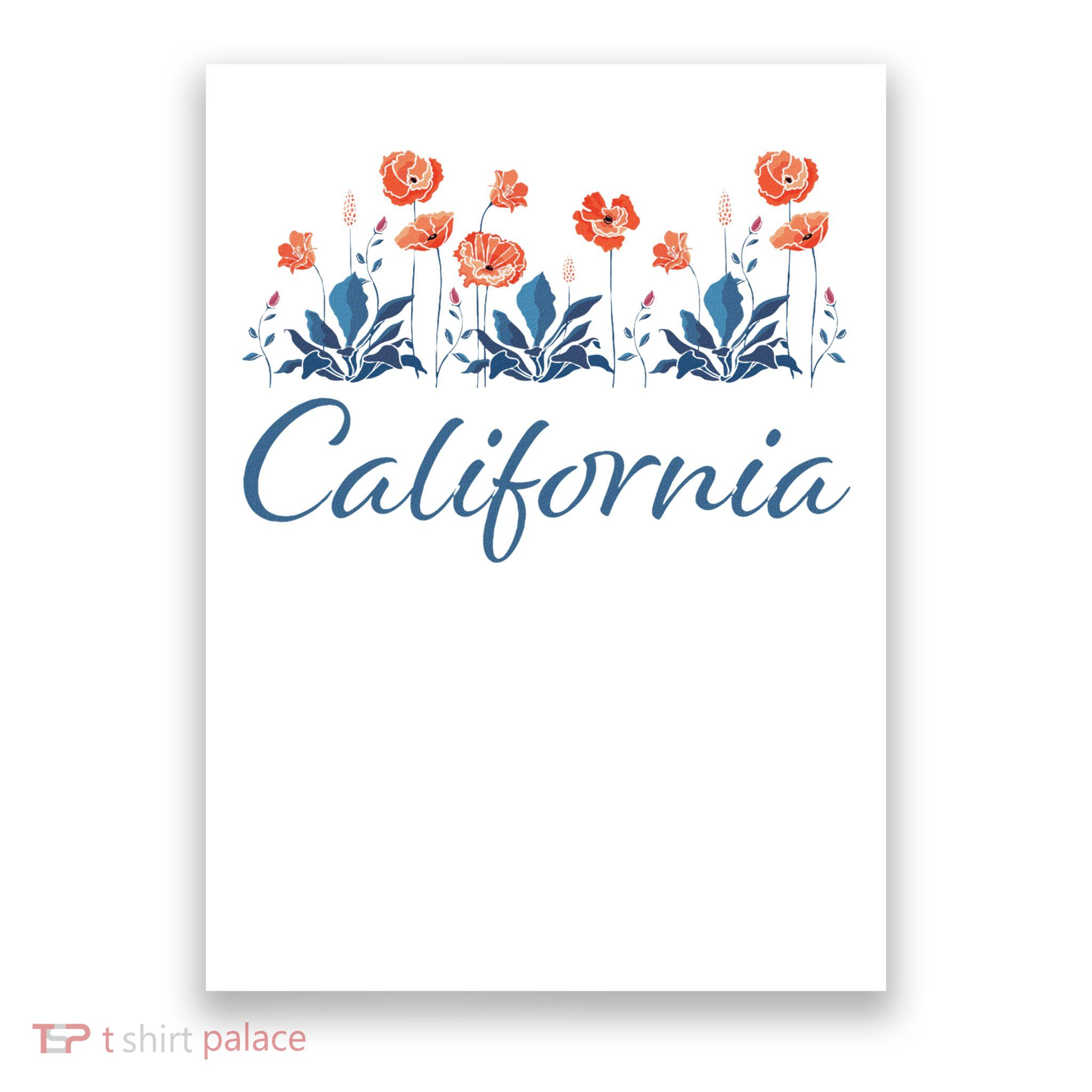 Row Of California Poppies Poster