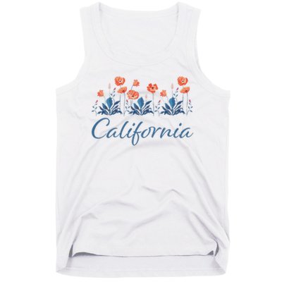 Row Of California Poppies Tank Top