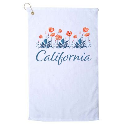 Row Of California Poppies Golf Towel