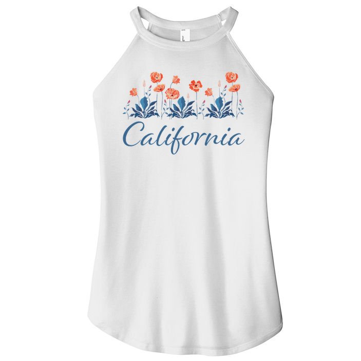 Row Of California Poppies Women's Perfect Tri Rocker Tank