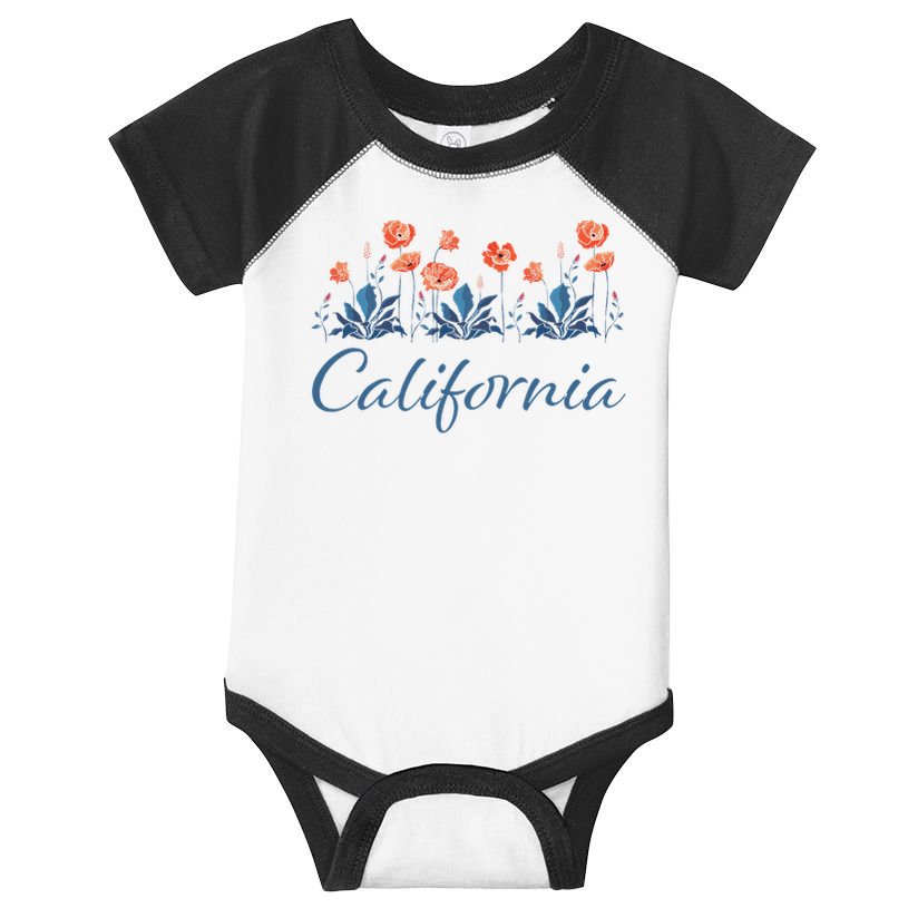 Row Of California Poppies Infant Baby Jersey Bodysuit