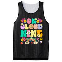 Retro On Cloud Nine Flower Happy 9th Birthday 9 Years Old Mesh Reversible Basketball Jersey Tank