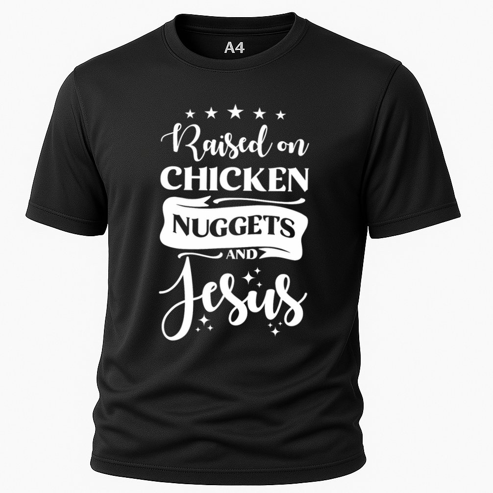Raised On Chicken Nuggets And Jesus Performance Shirt