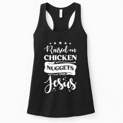 Raised On Chicken Nuggets And Jesus Womens Tank Top