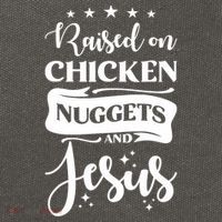 Raised On Chicken Nuggets And Jesus Cotton Canvas Backpack
