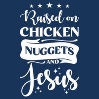 Raised On Chicken Nuggets And Jesus Infant Baby Jersey Bodysuit