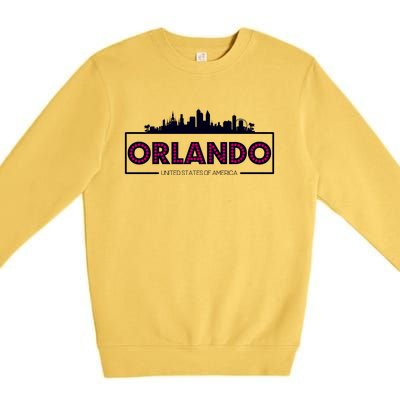 Retro Orlando City Skyline Premium Crewneck Sweatshirt